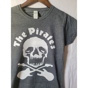 the Pirates  band  t shirt size Ladies medium heather gray